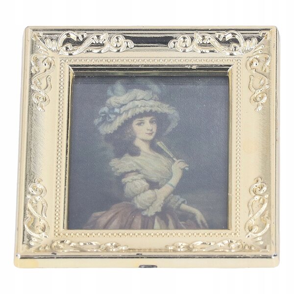 Set 4 Miniature Opere d'Arte con Cornice Antica 1:12 per Casette delle Bambole