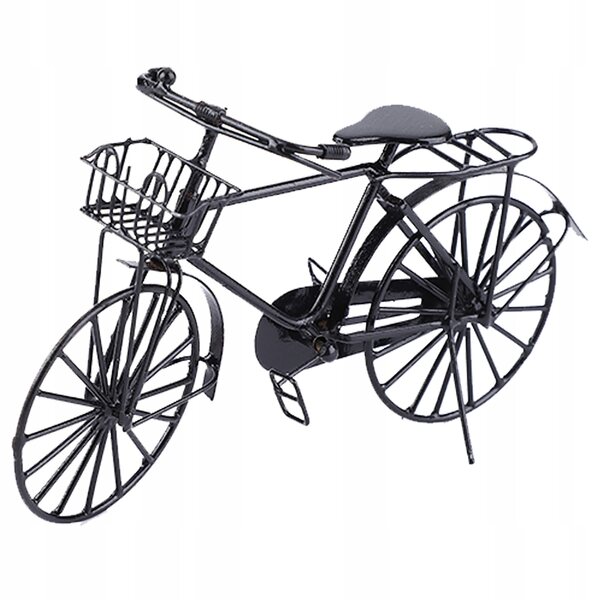 Miniatura Bicicletta Metallica 1:12 per Casa delle Bambole Accessorio Decorativo