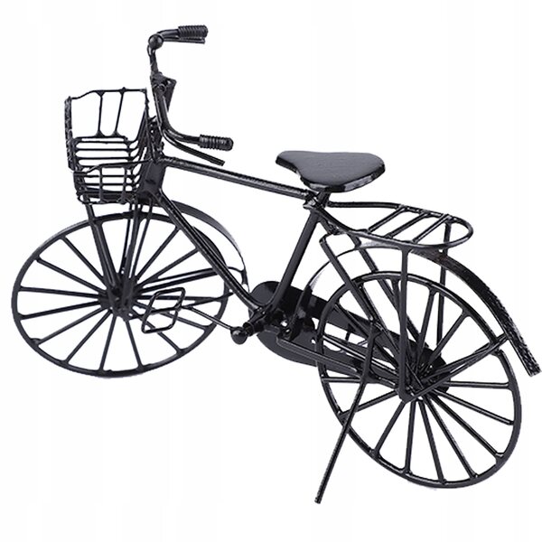 Miniatura Bicicletta Metallica 1:12 per Casa delle Bambole Accessorio Decorativo