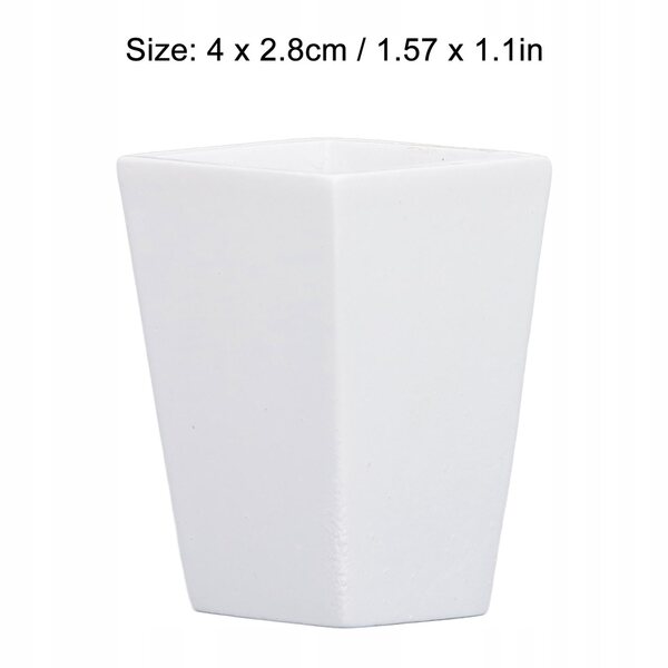 Miniatura vaso pianta in resina bianca per casa delle bambole 1:12