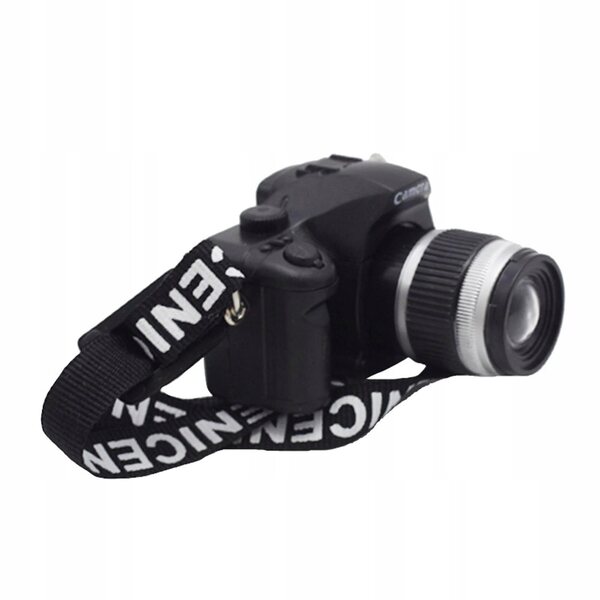 Mini camera decorativa per casa delle bambole in resina con cinturino nero