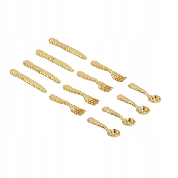 Set 5 Miniature Coltelli e Forchette in Scala 1:12 per Casa delle Bambole