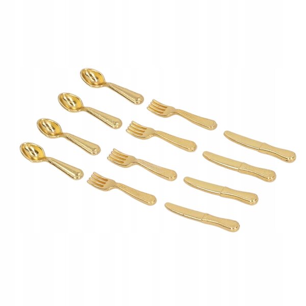 Set 5 Miniature Coltelli e Forchette in Scala 1:12 per Casa delle Bambole