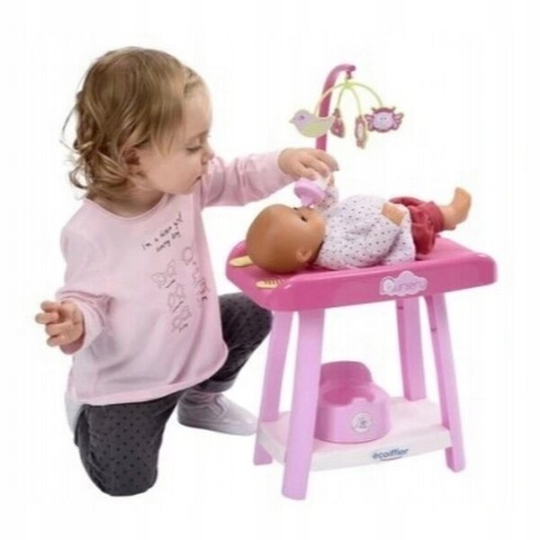 Ecoiffier Kindergarten-Puppenpflegeset mit Wickeltisch und Mobile