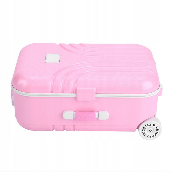 Mini valigia giocattolo 15,5 cm in plastica rosa per bambini 3+ anni