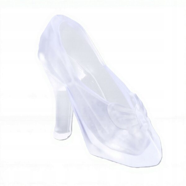 Set 30 paia mini scarpe trasparenti con tacco per bambole, accessori eleganti