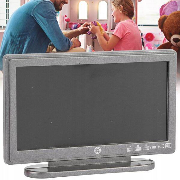 Mini Televisore LCD 1:12 per Casa delle Bambole Accessorio Moderno Decorativo