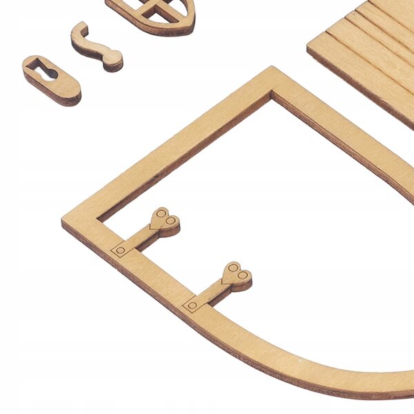 2 Sätze Holztüren und Fenster für Puppenhäuser 1:12 – Landhausstil