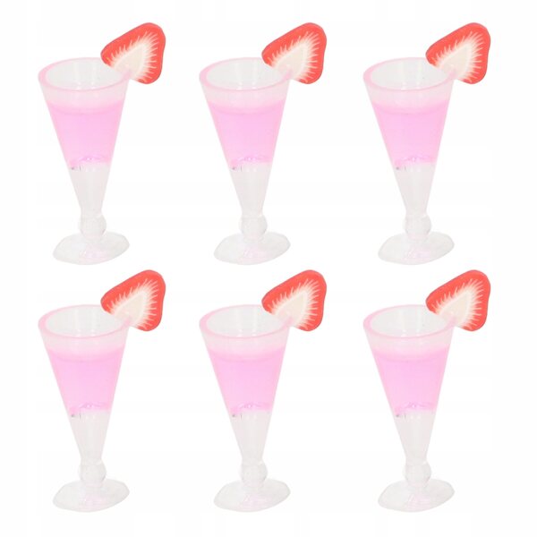 Set 20 Mini Cocktail per Casa delle Bambole 1:12, Accessori Decorativi di Resina