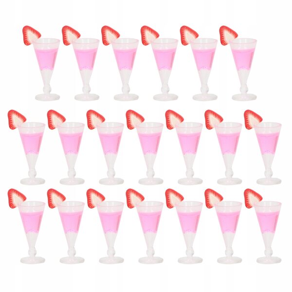 Set 20 Mini Cocktail per Casa delle Bambole 1:12, Accessori Decorativi di Resina