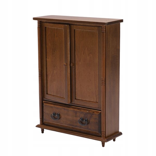 Miniatura Armadio in Legno Vintage per Case delle Bambole Scala 1:12