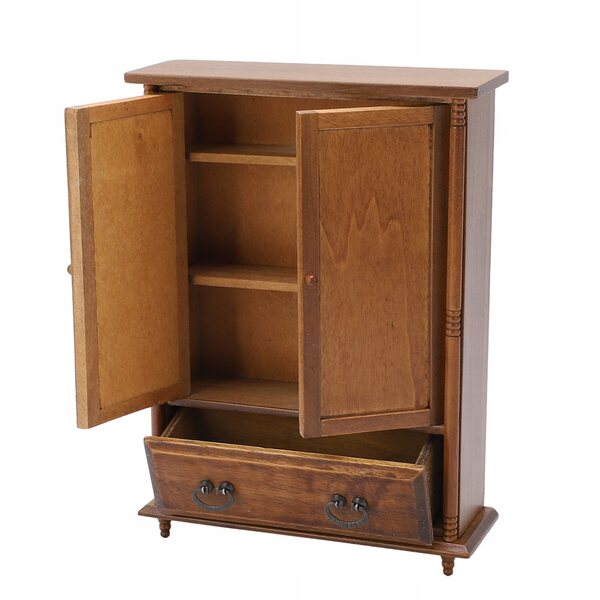 Miniatura Armadio in Legno Vintage per Case delle Bambole Scala 1:12