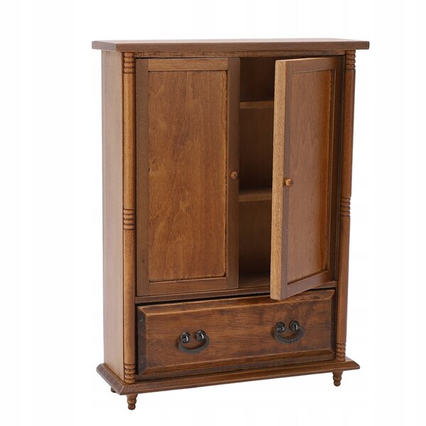 Miniatura Armadio in Legno Vintage per Case delle Bambole Scala 1:12