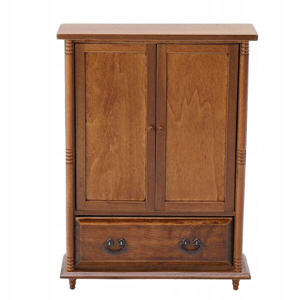 Miniatura Armadio in Legno Vintage per Case delle Bambole Scala 1:12