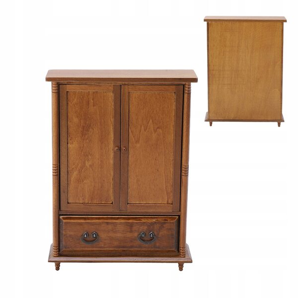 Miniatura Armadio in Legno Vintage per Case delle Bambole Scala 1:12