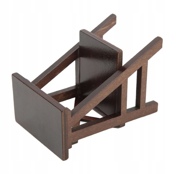 Mini supporto per fiori per casa delle bambole in legno fai da te 1/12 realistico