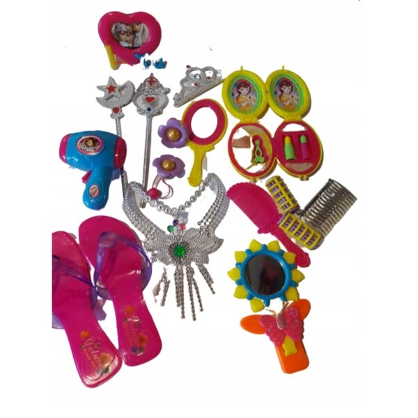Beauty-Set im Korb mit 17 Accessoires für Mädchen ab 3 Jahren aus CE-Kunststoff