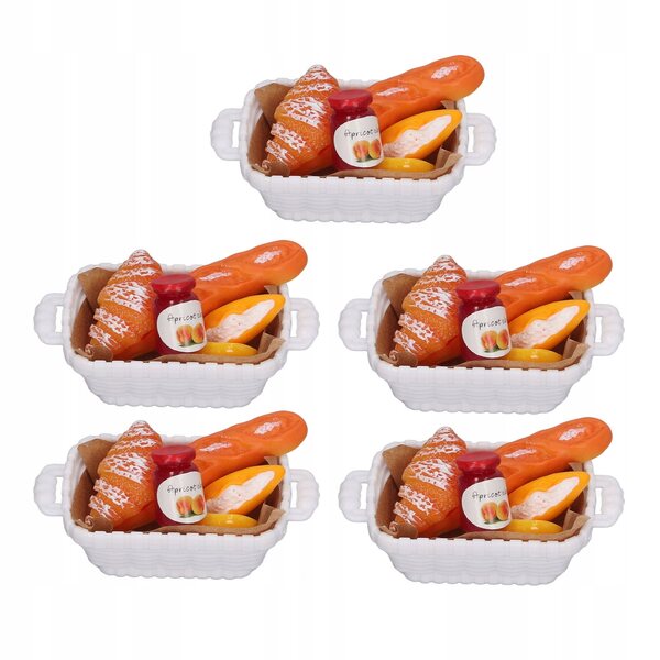 Set 5 Miniature Accessori Casa delle Bambole Simulazione Cibo Bottiglia