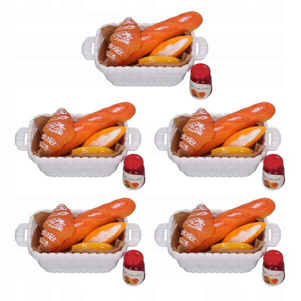 Set 5 Miniature Accessori Casa delle Bambole Simulazione Cibo Bottiglia
