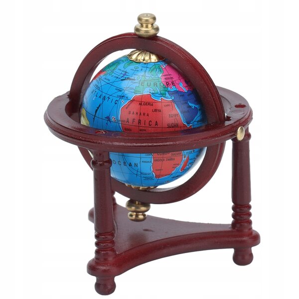 Globo educativo miniatura 1:12 per casa delle bambole decorativa e didattica