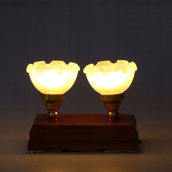 Lampada LED miniatura per casa delle bambole con doppia luce 3W decorativa