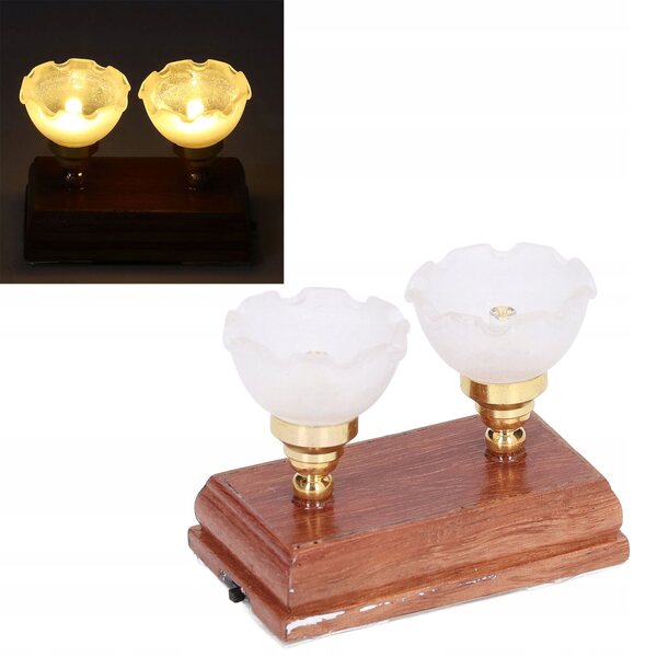 Lampada LED miniatura per casa delle bambole con doppia luce 3W decorativa