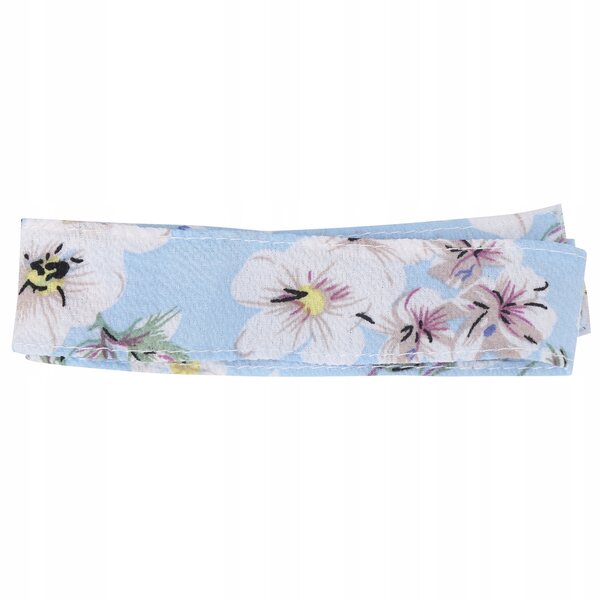 Elegantes blaues Blumenkleid für 18-Zoll-Puppen mit passenden Accessoires