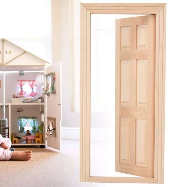 Mini porte in legno per casa delle bambole 1:12 accessori decorativi DIY