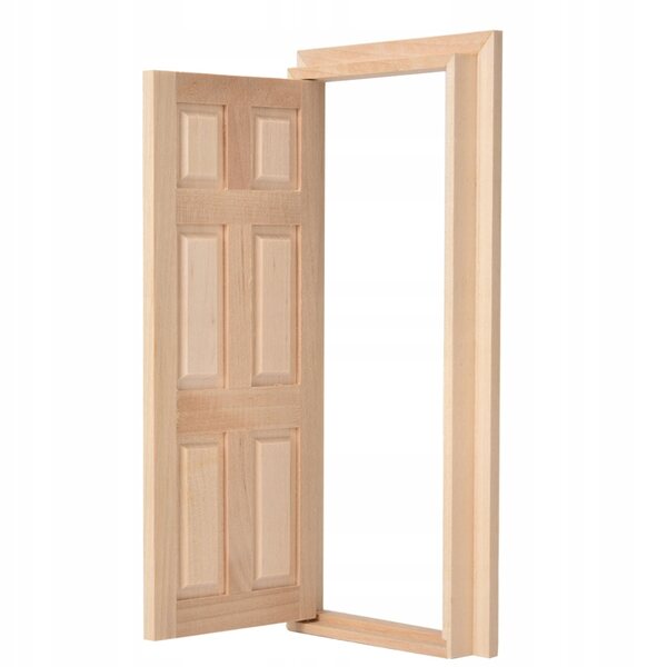 Mini porte in legno per casa delle bambole 1:12 accessori decorativi DIY