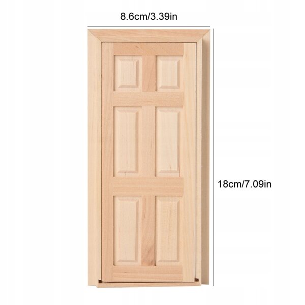Mini porte in legno per casa delle bambole 1:12 accessori decorativi DIY
