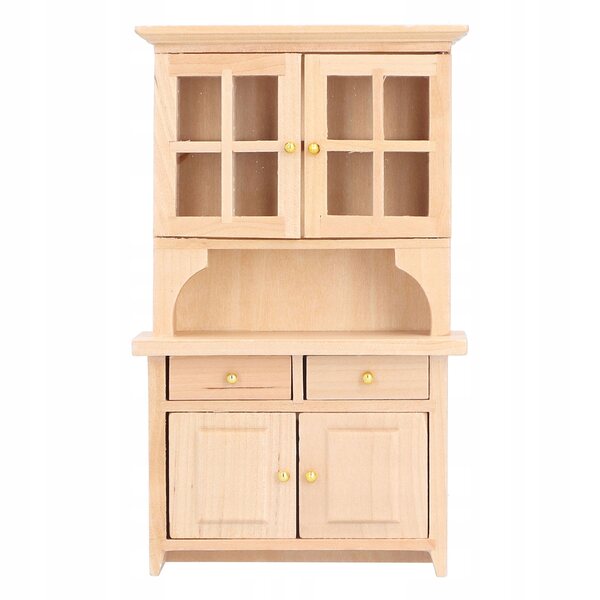 1:12 Miniatur-Holzschrank für Puppenhaus, traditionelles Design