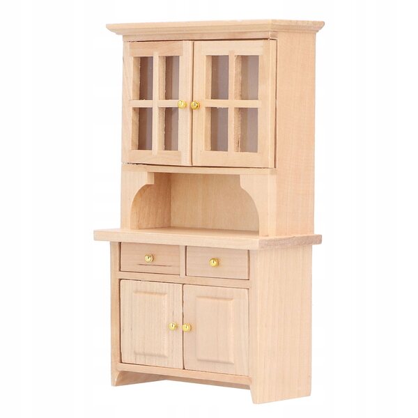 1:12 Miniatur-Holzschrank für Puppenhaus, traditionelles Design