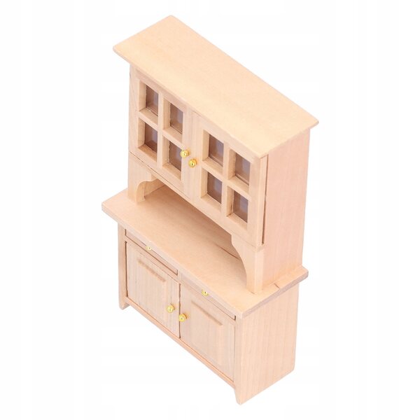 1:12 Miniatur-Holzschrank für Puppenhaus, traditionelles Design