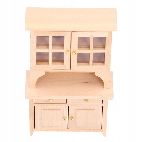 1:12 Miniatur-Holzschrank für Puppenhaus, traditionelles Design