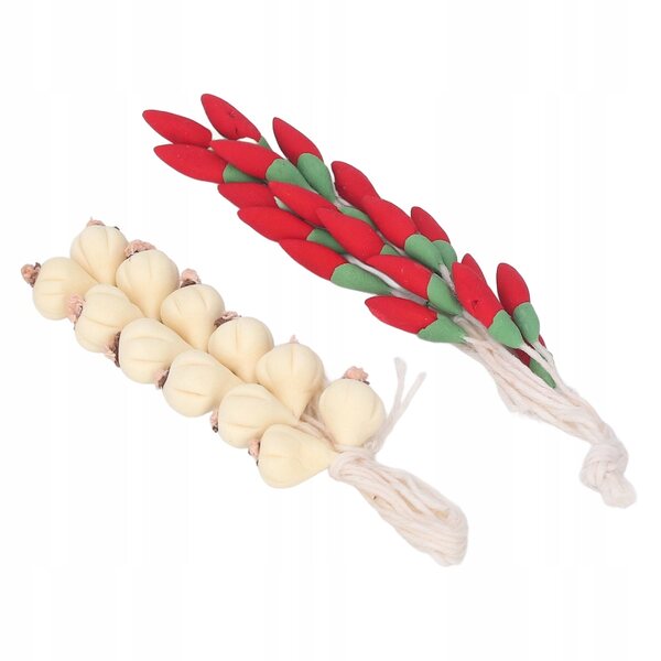 Puppenhaus im Maßstab 1:12 mit Mini-Harz-Knoblauch und Chili-Schnur