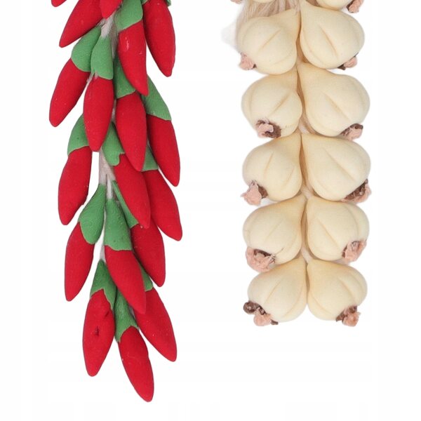 Puppenhaus im Maßstab 1:12 mit Mini-Harz-Knoblauch und Chili-Schnur