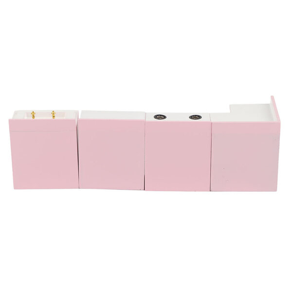 Miniatura casa delle bambole 1:12 - cucina rosa elegante e resistente