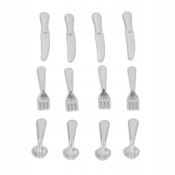 5er-Pack Mini-Messer und Löffel-Set im Maßstab 1:12 für Puppenhäuser