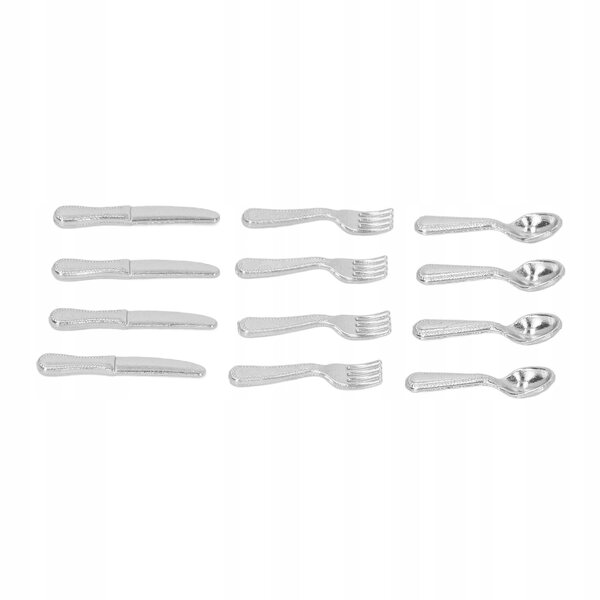 5er-Pack Mini-Messer und Löffel-Set im Maßstab 1:12 für Puppenhäuser