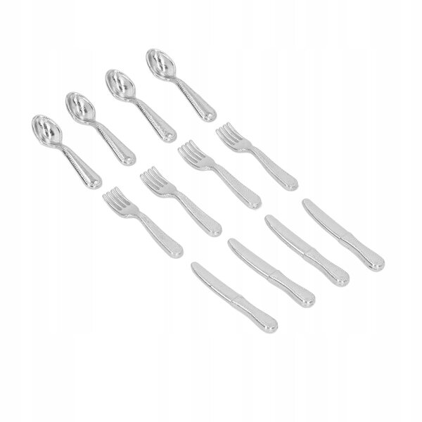 5er-Pack Mini-Messer und Löffel-Set im Maßstab 1:12 für Puppenhäuser