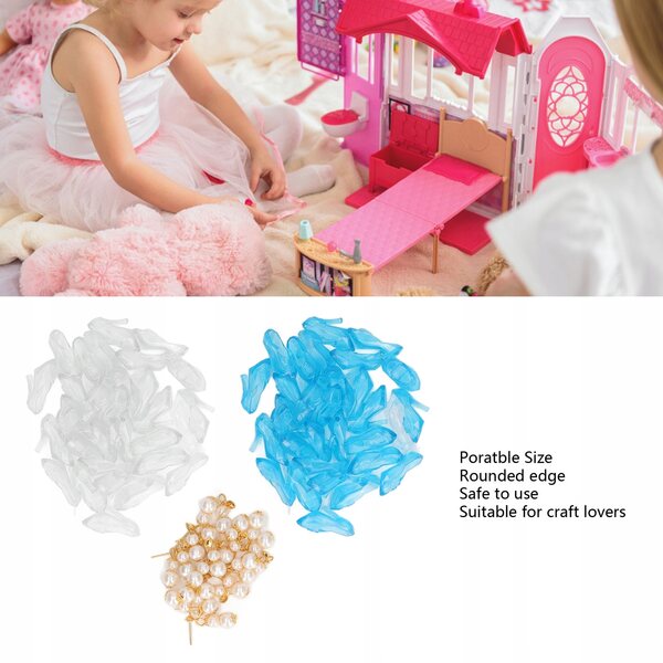 Set 60 Scarpe Miniature 1:12 per Bambole con Accessori Colorati e Orecchini