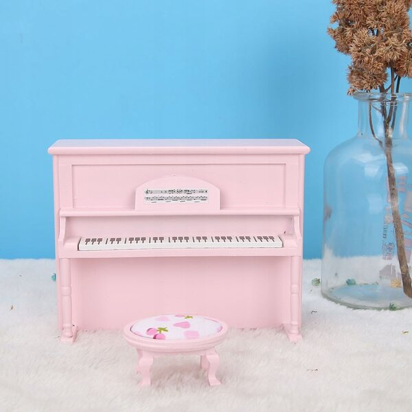 Mini Fortepiano in Legno 1:12 per Casa delle Bambole, Elegante e Durevole