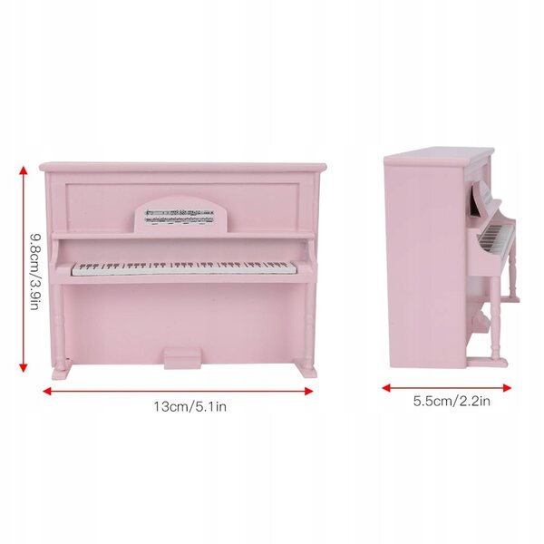 Mini Fortepiano in Legno 1:12 per Casa delle Bambole, Elegante e Durevole