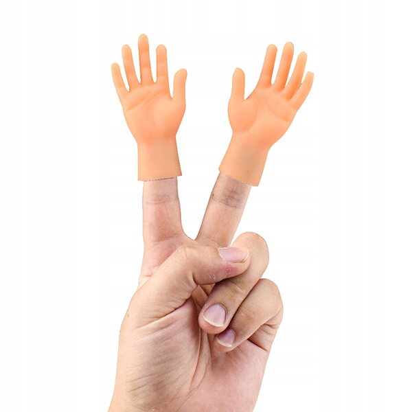 Paio di Piccole Mani Morbide in PVC per Feste e Divertimento 3x1,5 cm