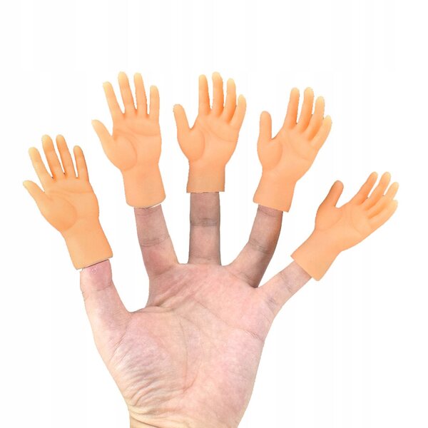 Paio di Piccole Mani Morbide in PVC per Feste e Divertimento 3x1,5 cm