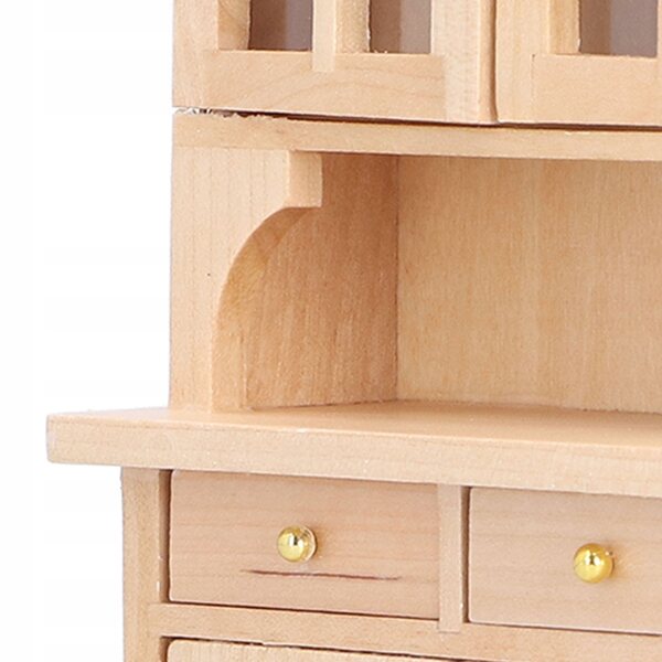 Miniatura mobiletta in legno 1:12 per casa delle bambole con maniglia ottone