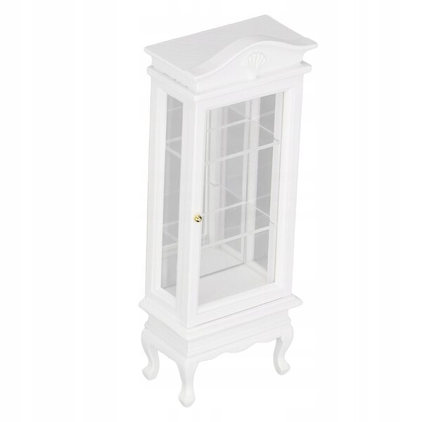 Miniatura armadio in legno scala 1:12 per casa delle bambole, design bianco