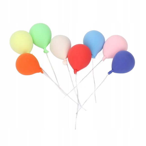 Set 8 Miniature Palloncini Colorati Scala 1:12 per Case delle Bambole e Decorazioni