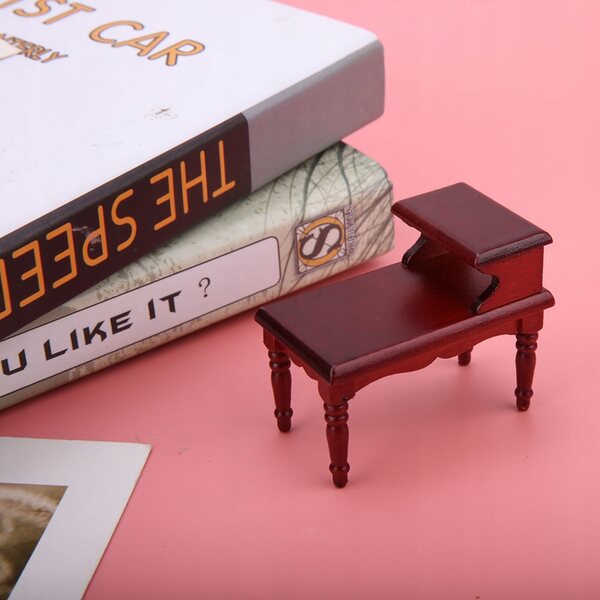 Mini tavolino per casa delle bambole 1:12 in legno elegante e portatile