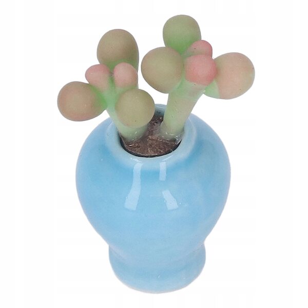 Miniatura 1:12 Pianta Decorativa in Argilla per Casa delle Bambole Succulenta